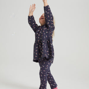 Floral Print Flared Kids Joggers 5-6y / 116