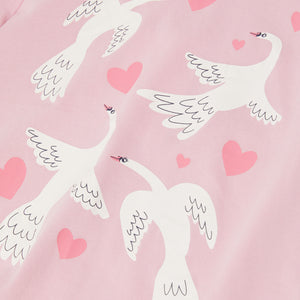 Cotton Kids Bird Print T-Shirt from the Polarn O. Pyret kidswear collection. Clothes made using sustainably sourced materials.