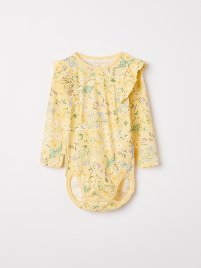 Organic Cotton Ditsy Floral Babygrow from the Polarn O. Pyret baby collection. Ethically produced kids clothing.