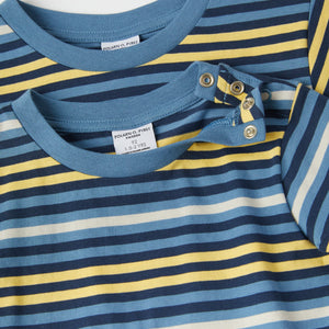 Multi-Stripe Kids T-Shirt from the Polarn O. Pyret kidswear collection. Clothes made using sustainably sourced materials.