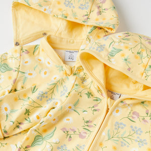Floral Print Baby All-in-one from the Polarn O. Pyret baby collection. Clothes made using sustainably sourced materials.