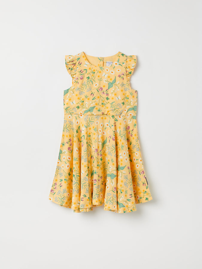 Ditsy Floral Kids Dress from the Polarn O. Pyret kidswear collection. Nordic kids clothes made from sustainable sources.