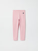 Pink Organic Cotton Kids Leggings from the Polarn O. Pyret kidswear collection. Ethically produced kids clothing.