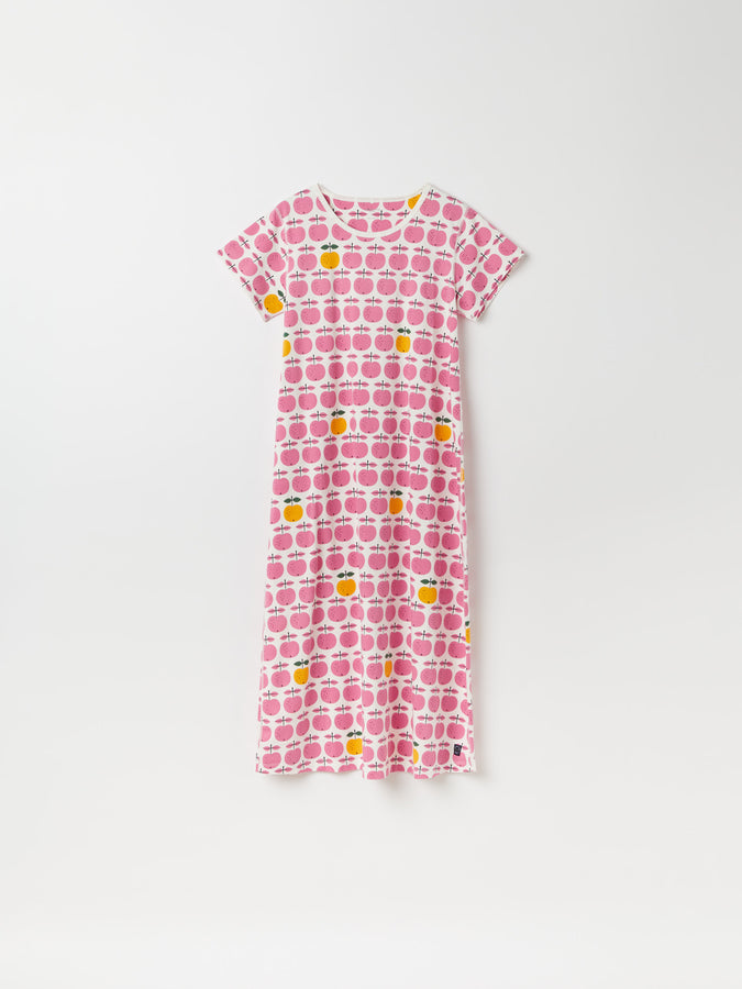 Apple Print Adult Nightdress from the Polarn O. Pyret adult collection. Ethically produced kids clothing.