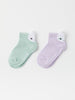 Two Pack Kids Trainer Socks from the Polarn O. Pyret kidswear collection. Ethically produced kids clothing.