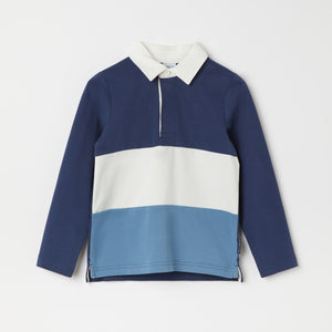Striped Cotton Rugby Shirt from the Polarn O. Pyret kidswear collection. Ethically produced kids clothing.