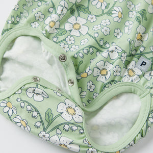 Bee Print Babygrow from the Polarn O. Pyret baby collection. Nordic kids clothes made from sustainable sources.