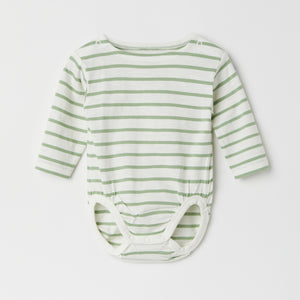 Breton Stripe Babygrow from the Polarn O. Pyret baby collection. Ethically produced kids clothing.