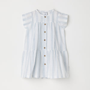 Striped Organic Cotton Baby Dress from the Polarn O. Pyret baby collection. Ethically produced kids clothing.