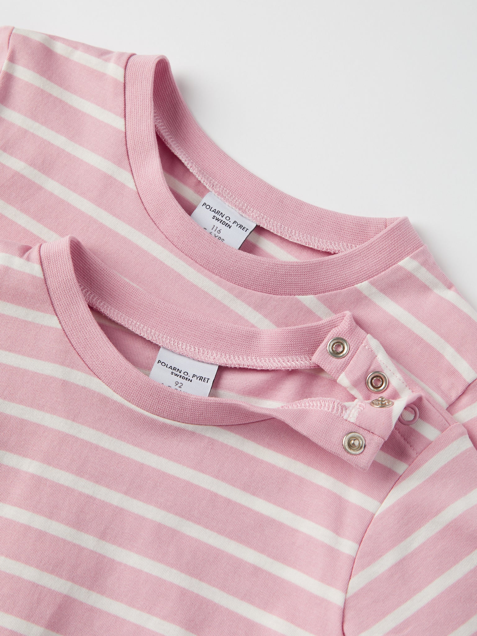 Pink Breton Stripe Kids T-Shirt from the Polarn O. Pyret kidswear collection. The best ethical kids clothes