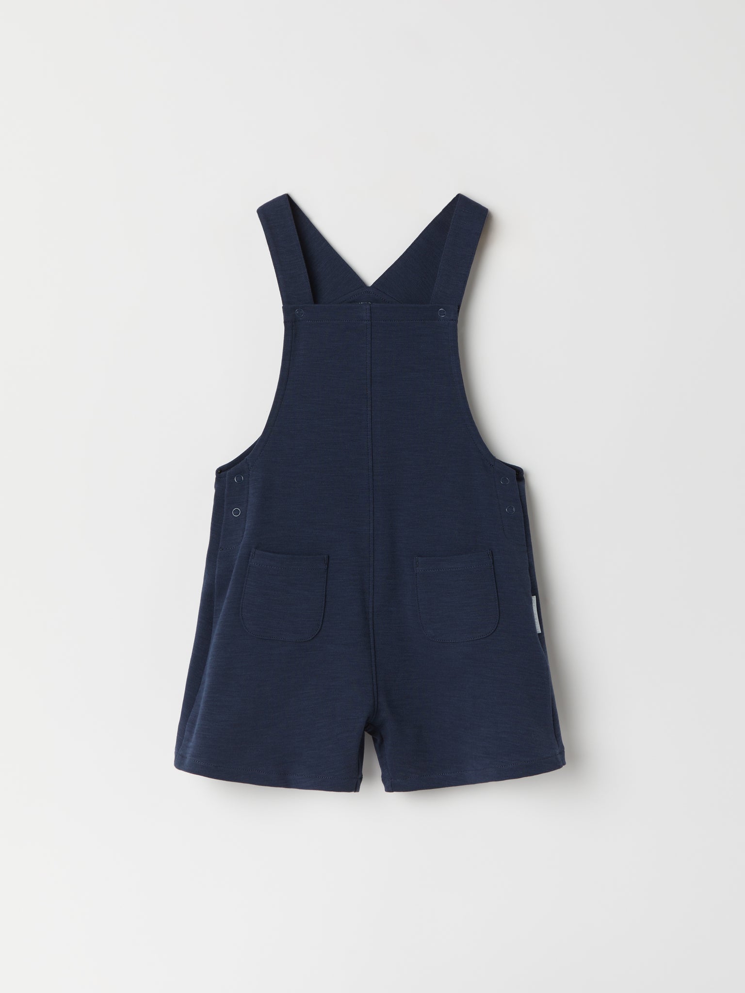 Navy Baby Dungaree Shorts from the Polarn O. Pyret baby collection. The best ethical kids clothes