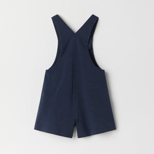 Navy Baby Dungaree Shorts from the Polarn O. Pyret baby collection. The best ethical kids clothes