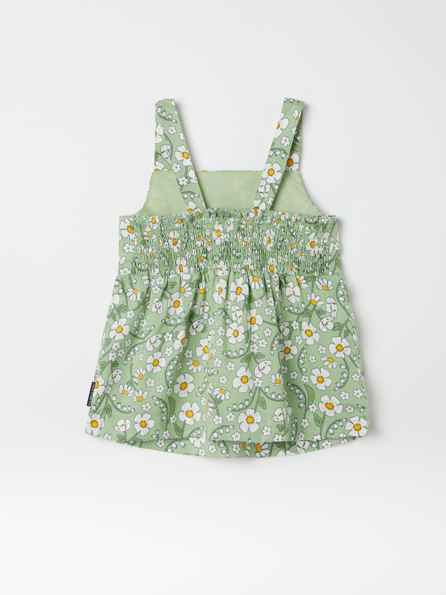 Daisy Print Cotton Kids Vest Top from the Polarn O. Pyret kidswear collection. Clothes made using sustainably sourced materials.
