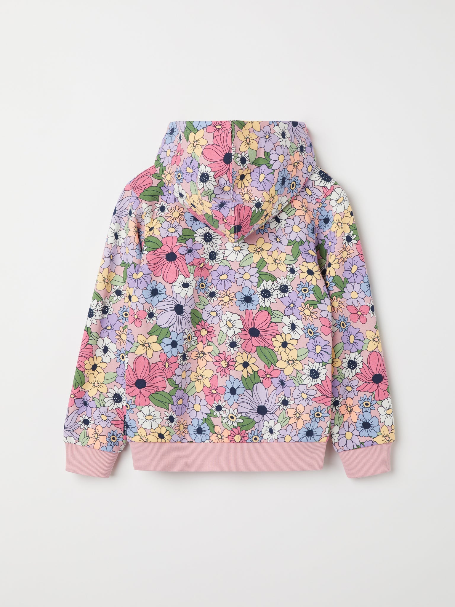 Floral Print Kids Hoodie from the Polarn O. Pyret kidswear collection. Clothes made using sustainably sourced materials.