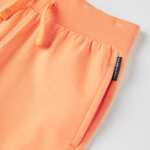Orange Kids Jersey Shorts from the Polarn O. Pyret kidswear collection. Clothes made using sustainably sourced materials.