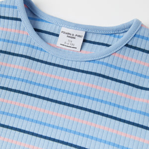 Striped Cotton Kids T-Shirt from the Polarn O. Pyret kidswear collection. Nordic kids clothes made from sustainable sources.