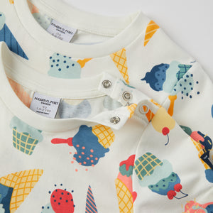 Ice Cream Print Kids T-Shirt from the Polarn O. Pyret kidswear collection. Ethically produced kids clothing.