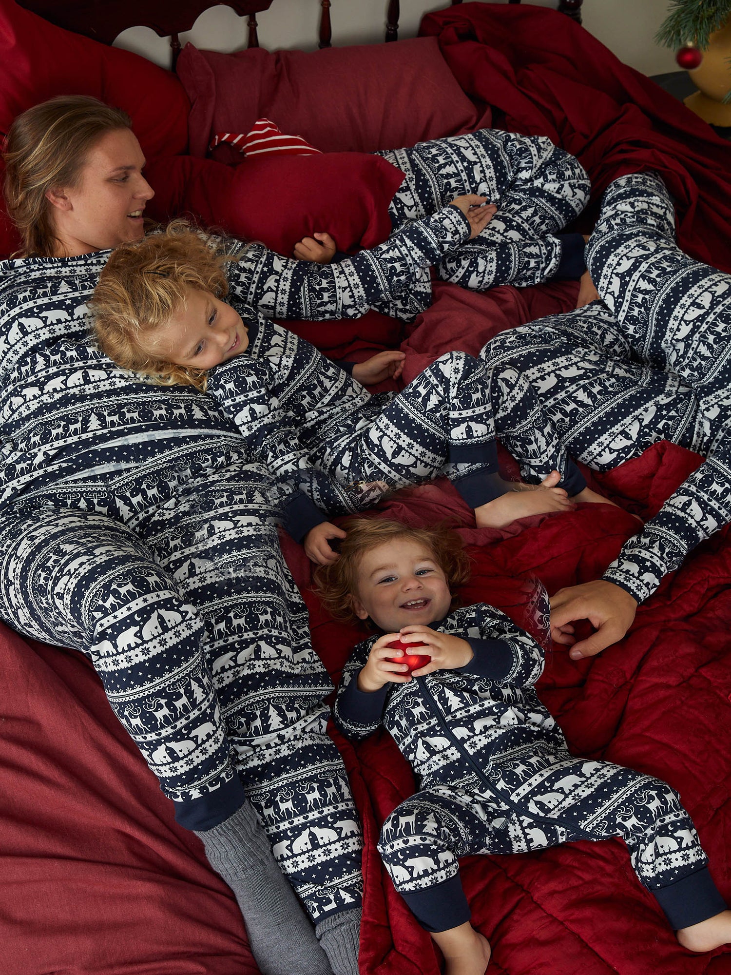 Nordic Reindeer Baby Sleepsuit