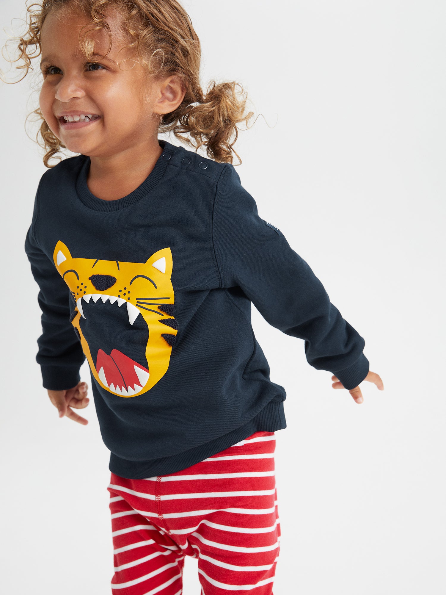 Tiger Print Kids Sweatshirt