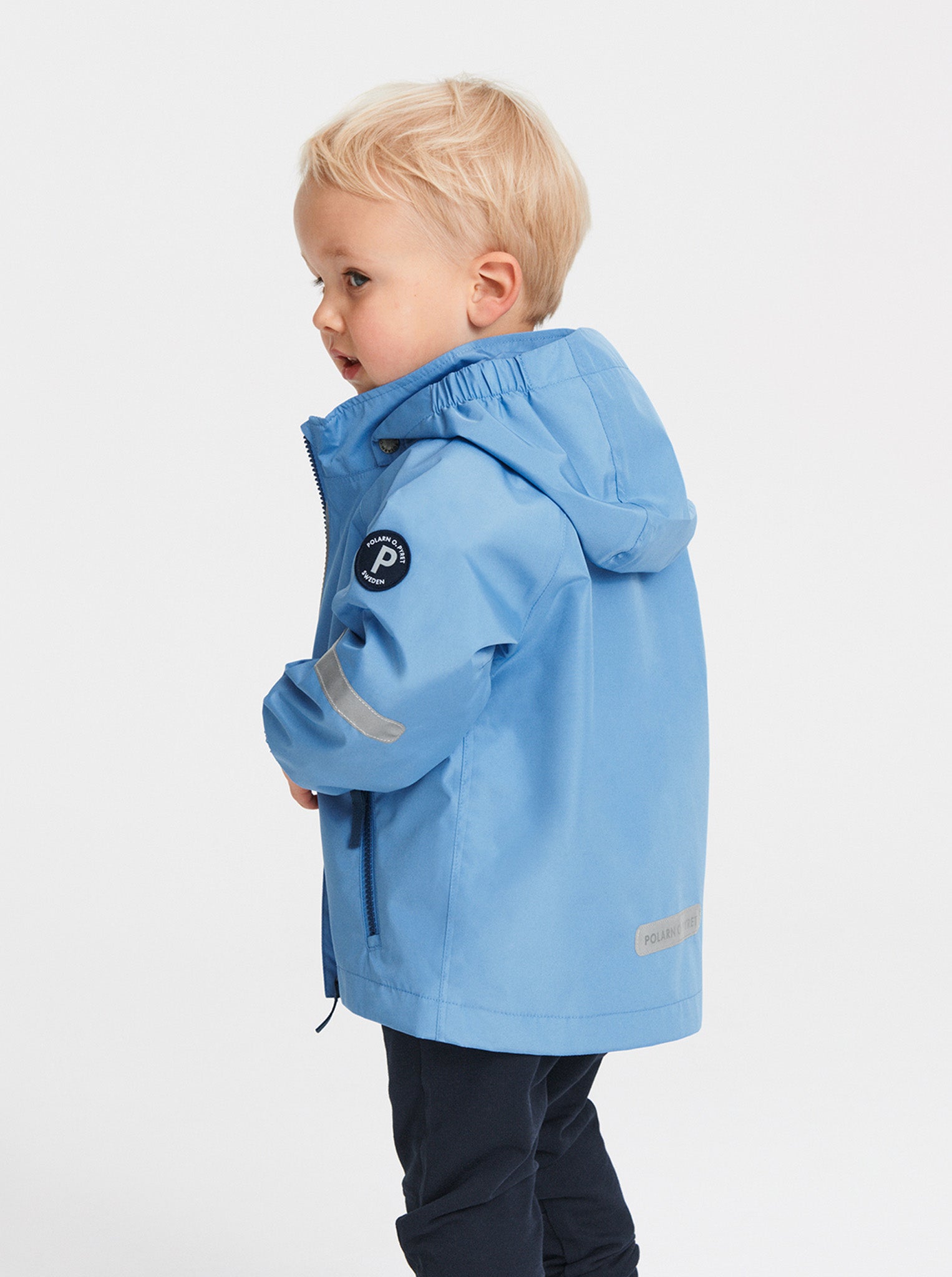 Blue Lightweight Kids Waterproof Coat | Polarn O. Pyret UK