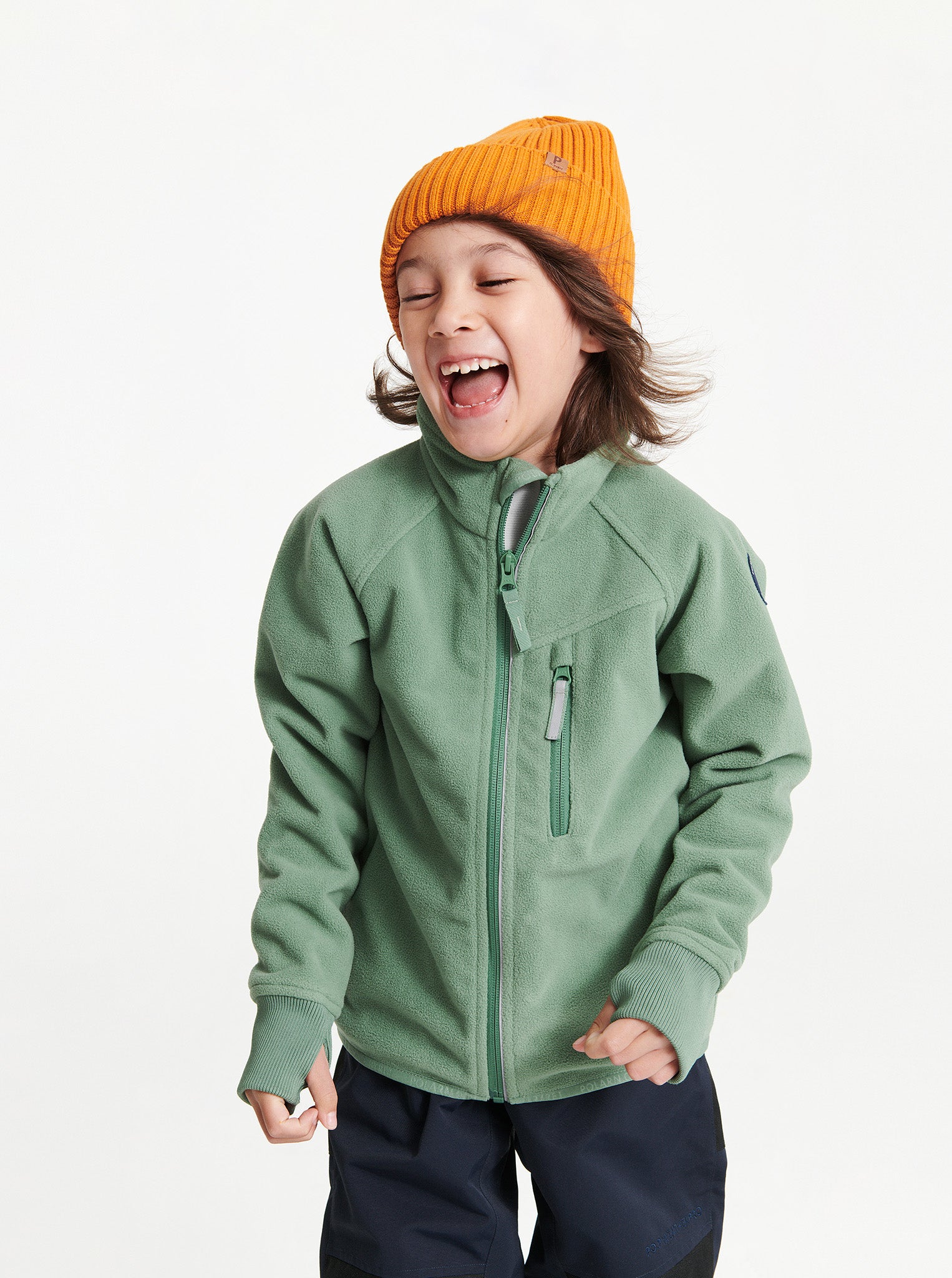 Waterproof Green Kids Fleece Jacket | Polarn O. Pyret UK