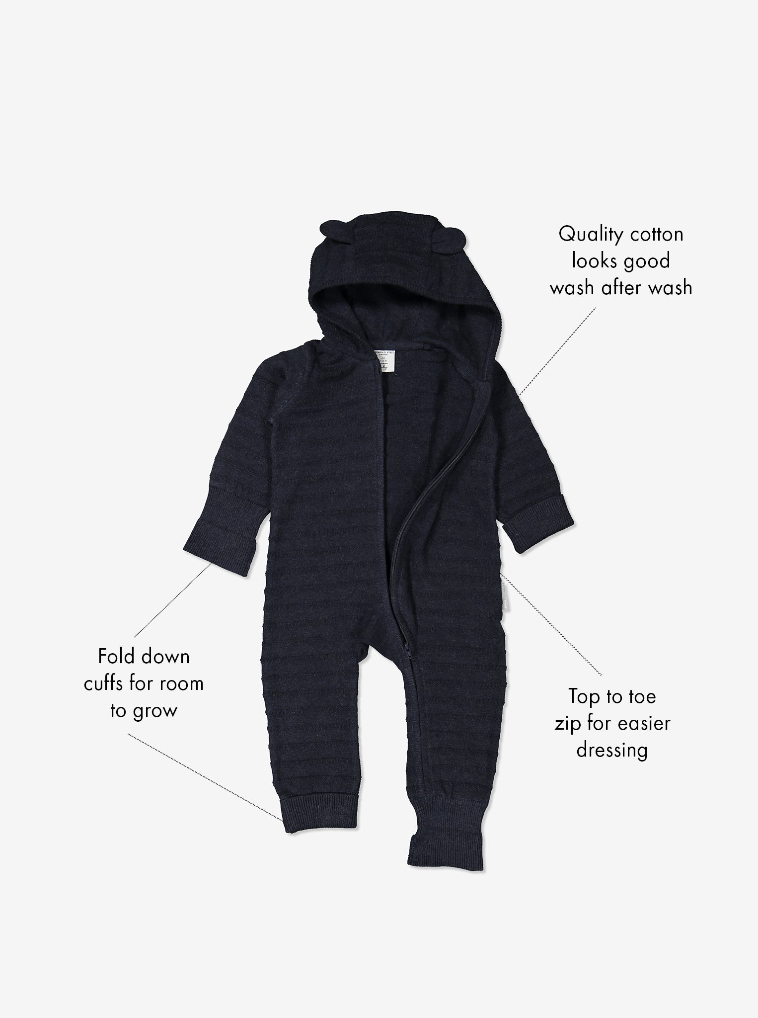 Rib Knit Baby All-in-one