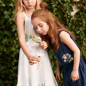 Flower Embroidered Kids Dress