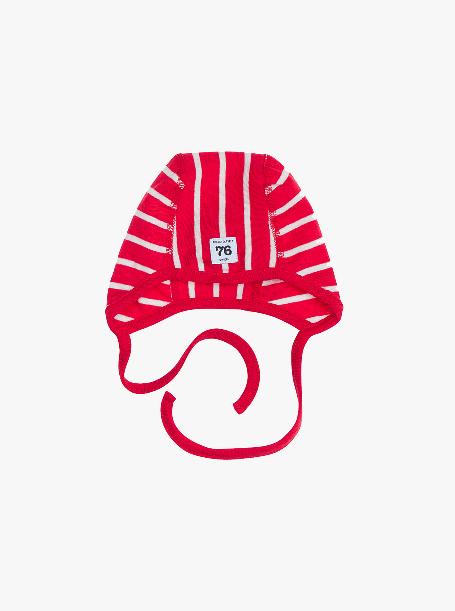 PO.P classic red and white Stripe helmet baby Hat for Preterm-9m