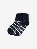 2 pack kids antislip socks, navy striped organic cotton polarn o. pyret quality