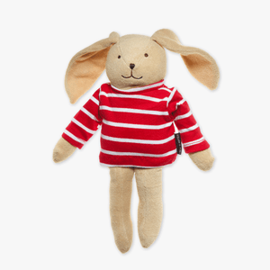 soft red and white striped PO.P bunny toy for kids 