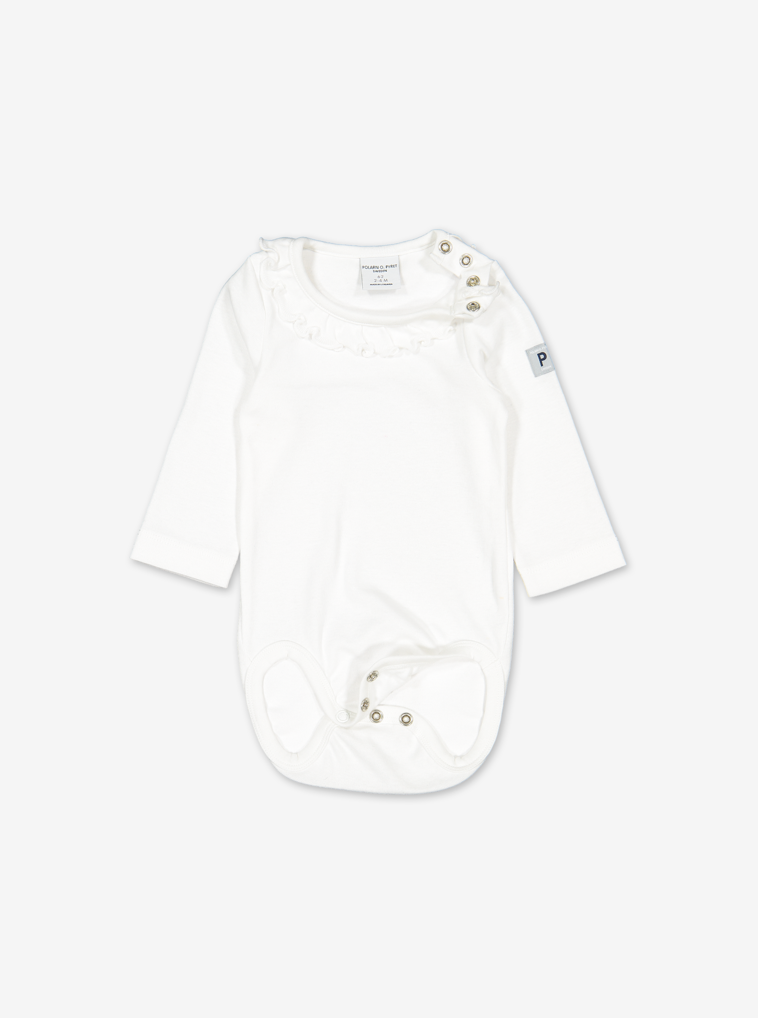 Frill Collar Baby Bodysuit White Girl 0-2y