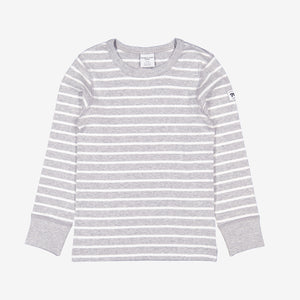 kids grey striped top, quality ethical polarn o. pyret children