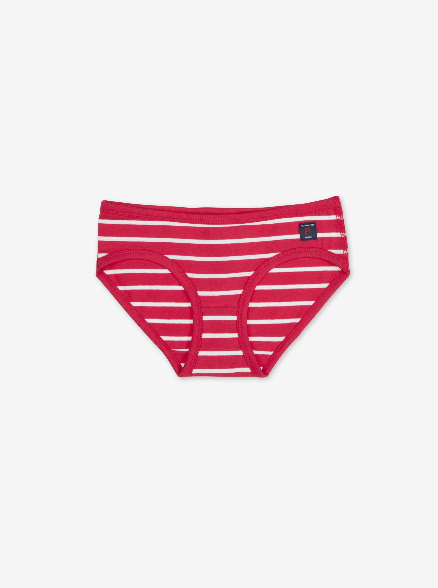 girls pants briefs red and white stripe, organic cotton comfortable, polarn o. pyret quality 