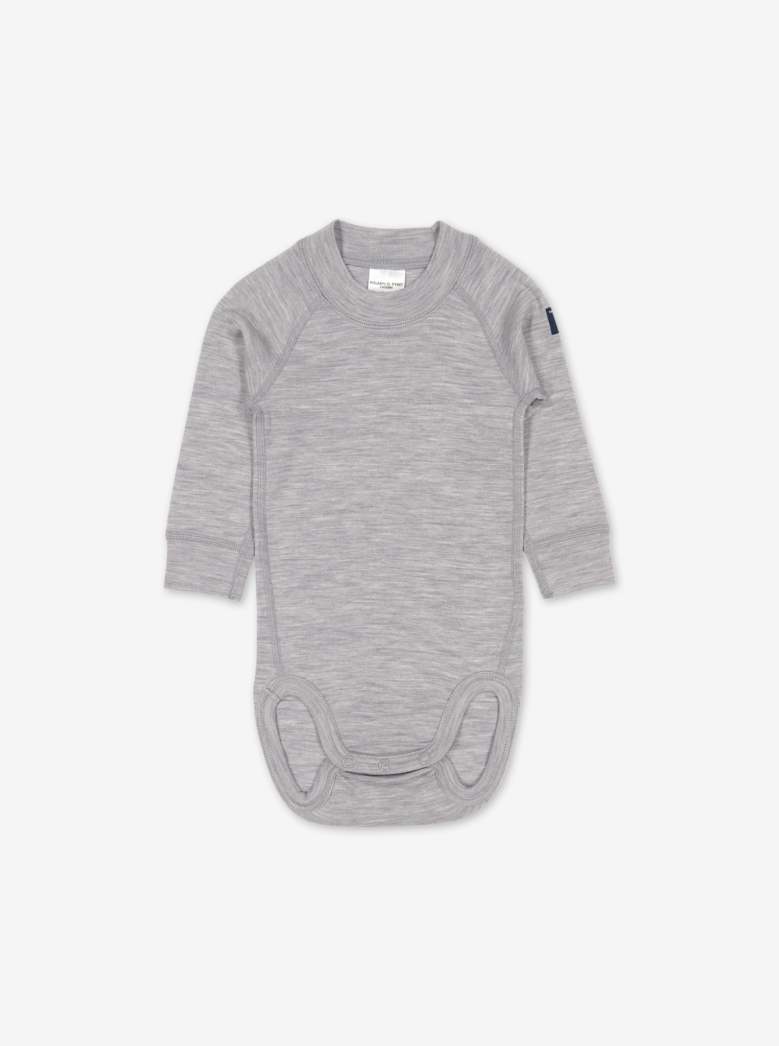 Thermal Merino Baby Bodysuit---Grey---Unisex---0-2y