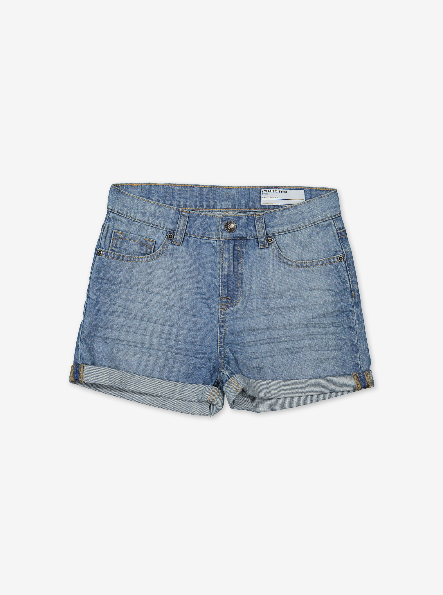 Denim Kids Shorts-Girl-6-12y-Blue