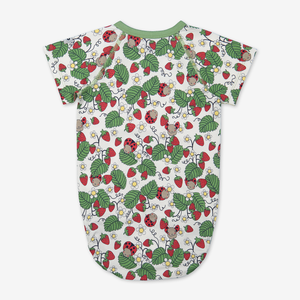 Summer Strawberry Baby Bodysuit-Girl-6-12m-White