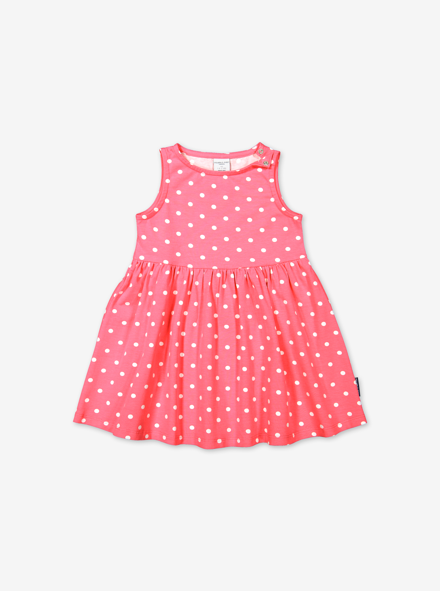 Polka Dot Kids Dress-Girl-1-6y-Pink
