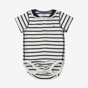 Stripe bodysuit for baby-Unisex-0-1y-White