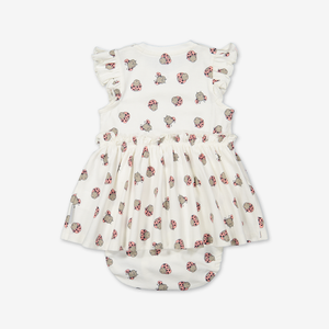 Dress with bodysuit for baby-Girl-0-1y-White