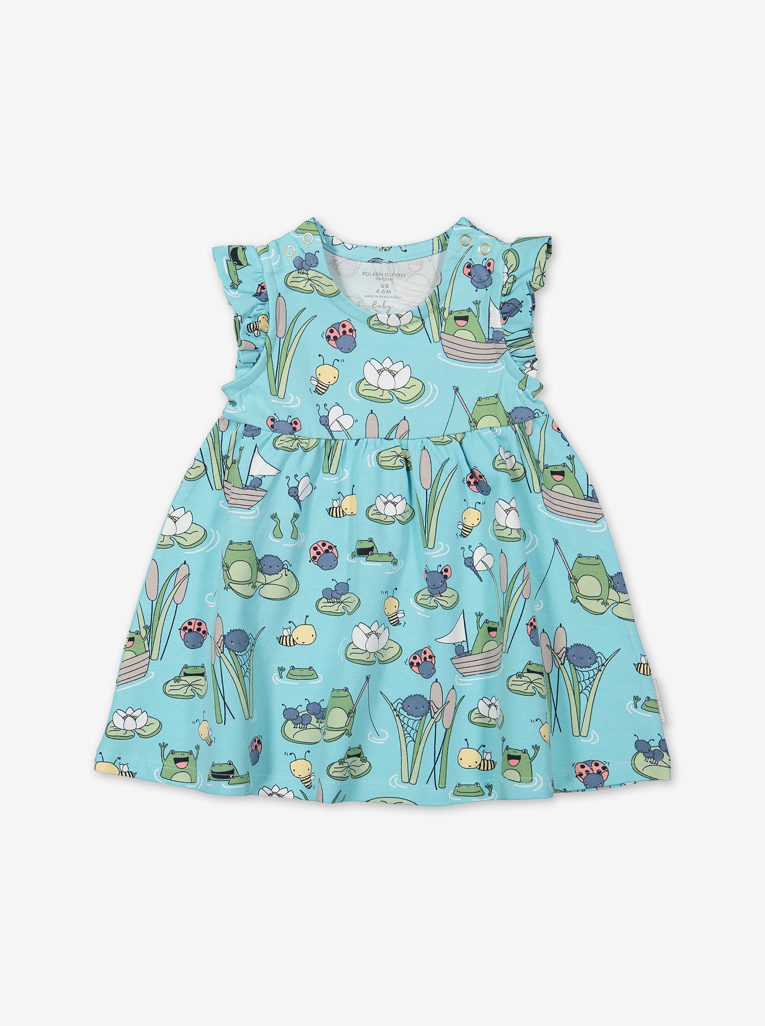Pond Print Baby Dress &amp; Shorts Set