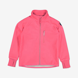 Keep your little ones cosy as they adventure with our waterproof pink fleece jacket. Made from recycled bottles and available in ages 1-12 years. Shop today.