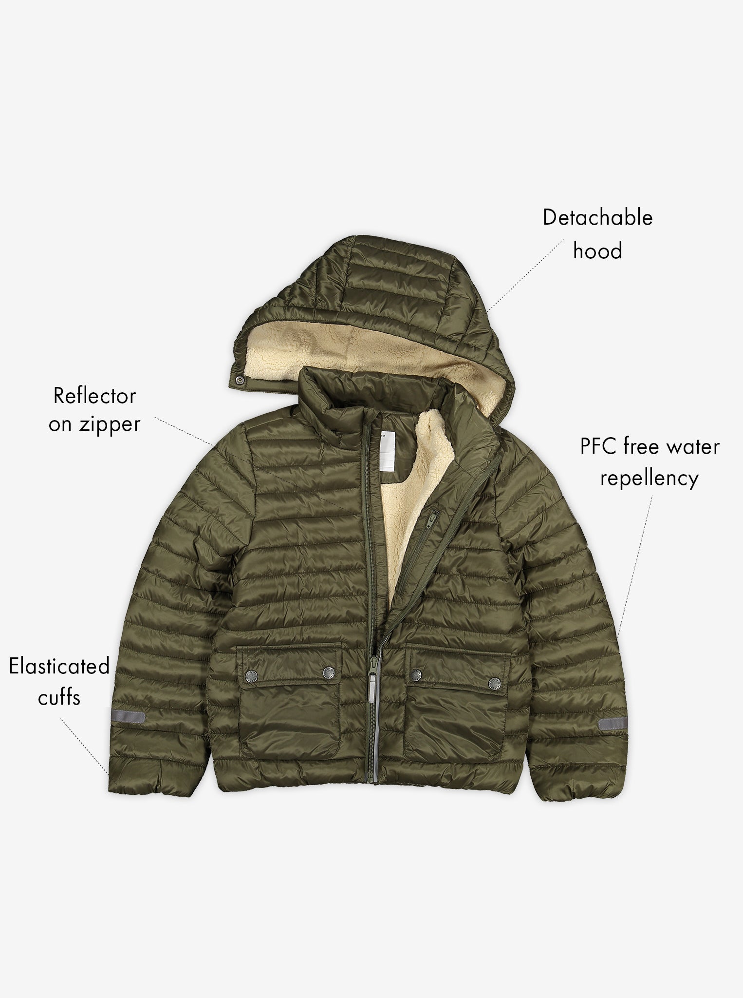 Kids Water Resistant Puffer Jacket