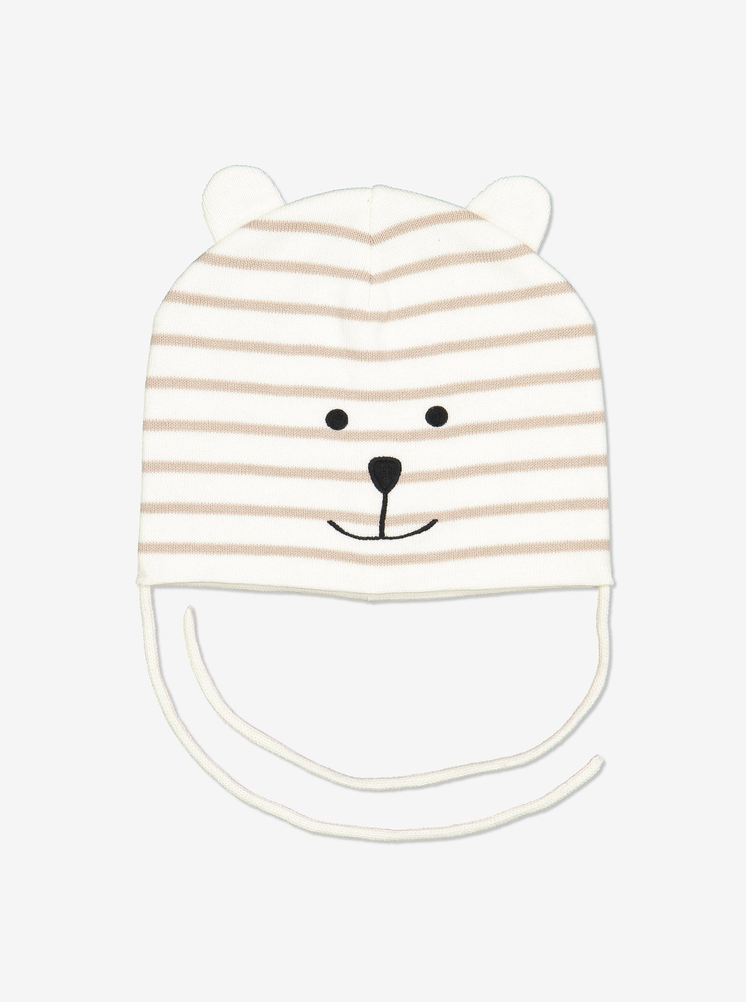 Embroidered Bear Kids Hat-1m-2y-Grey-Unisex