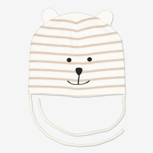 Embroidered Bear Kids Hat-1m-2y-Grey-Unisex