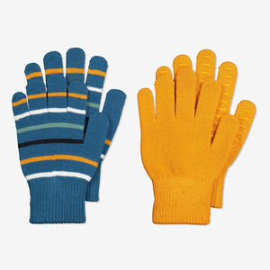 Two Pack Kids Magic Gloves-6m-12y-Blue-Boy