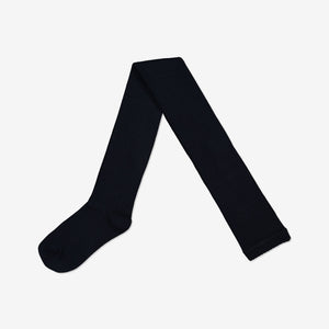 Ribbed Kids Tights-Unisex-0-12y-Navy