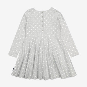 Polka Dot Kids Dress-Girl-1-6y-Grey