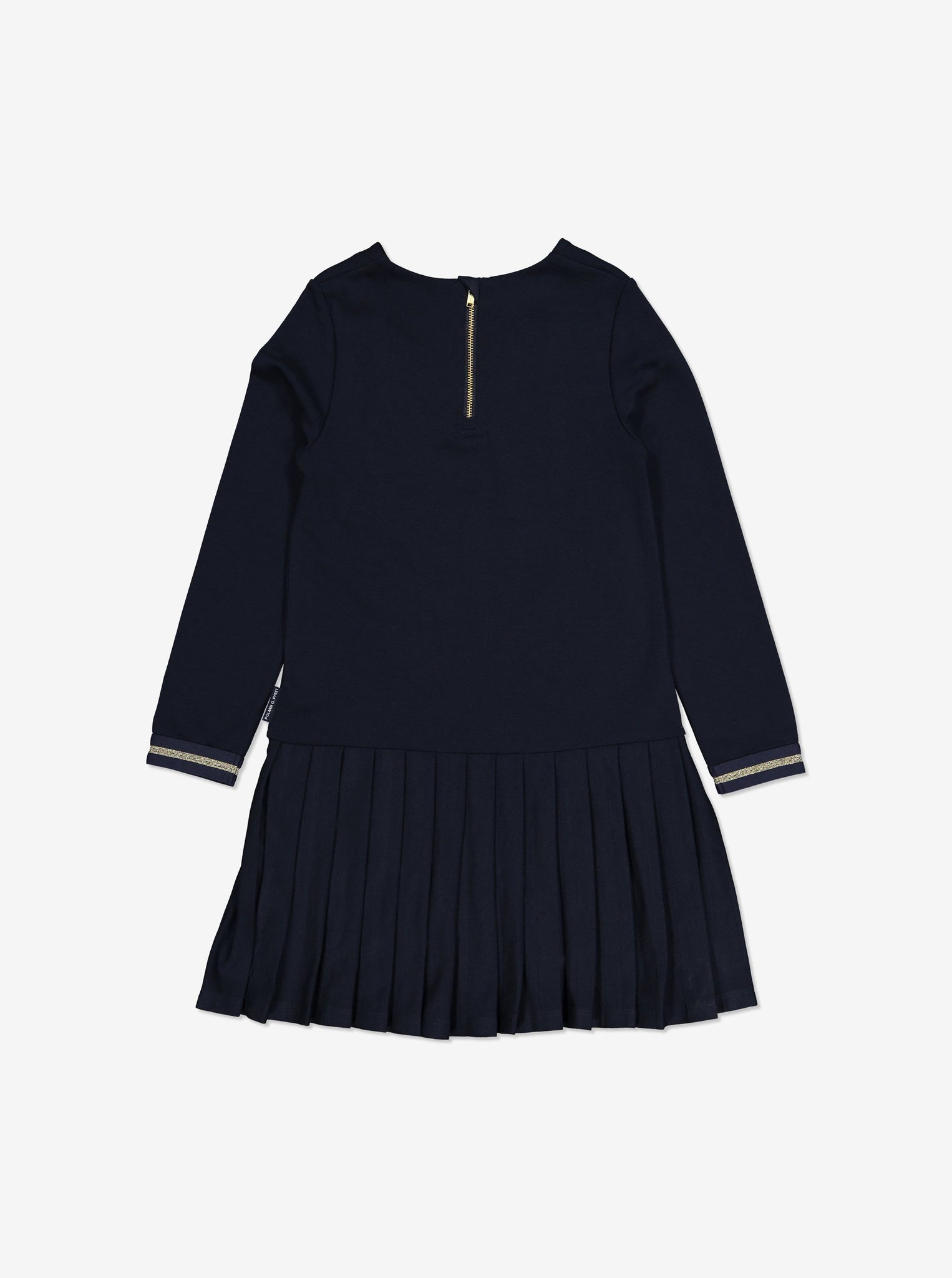 Pleated Skirt Kids Dress-Girl-1-6y-Navy