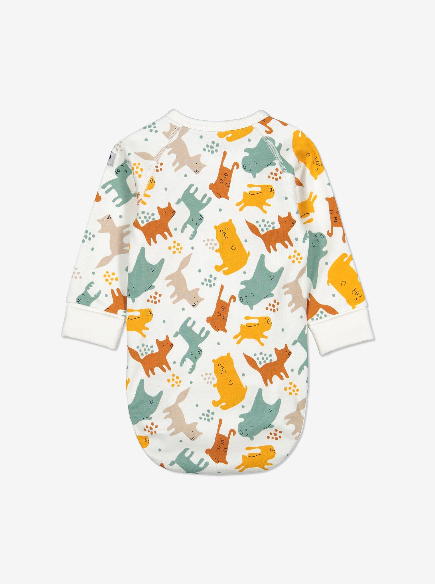 Nordic Animal Print Baby Bodysuit-Unisex-6m-1y-Natural