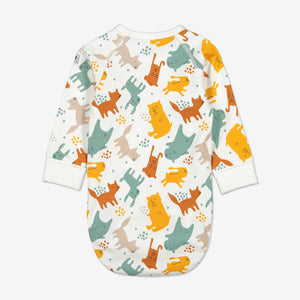 Nordic Animal Print Baby Bodysuit-Unisex-6m-1y-Natural